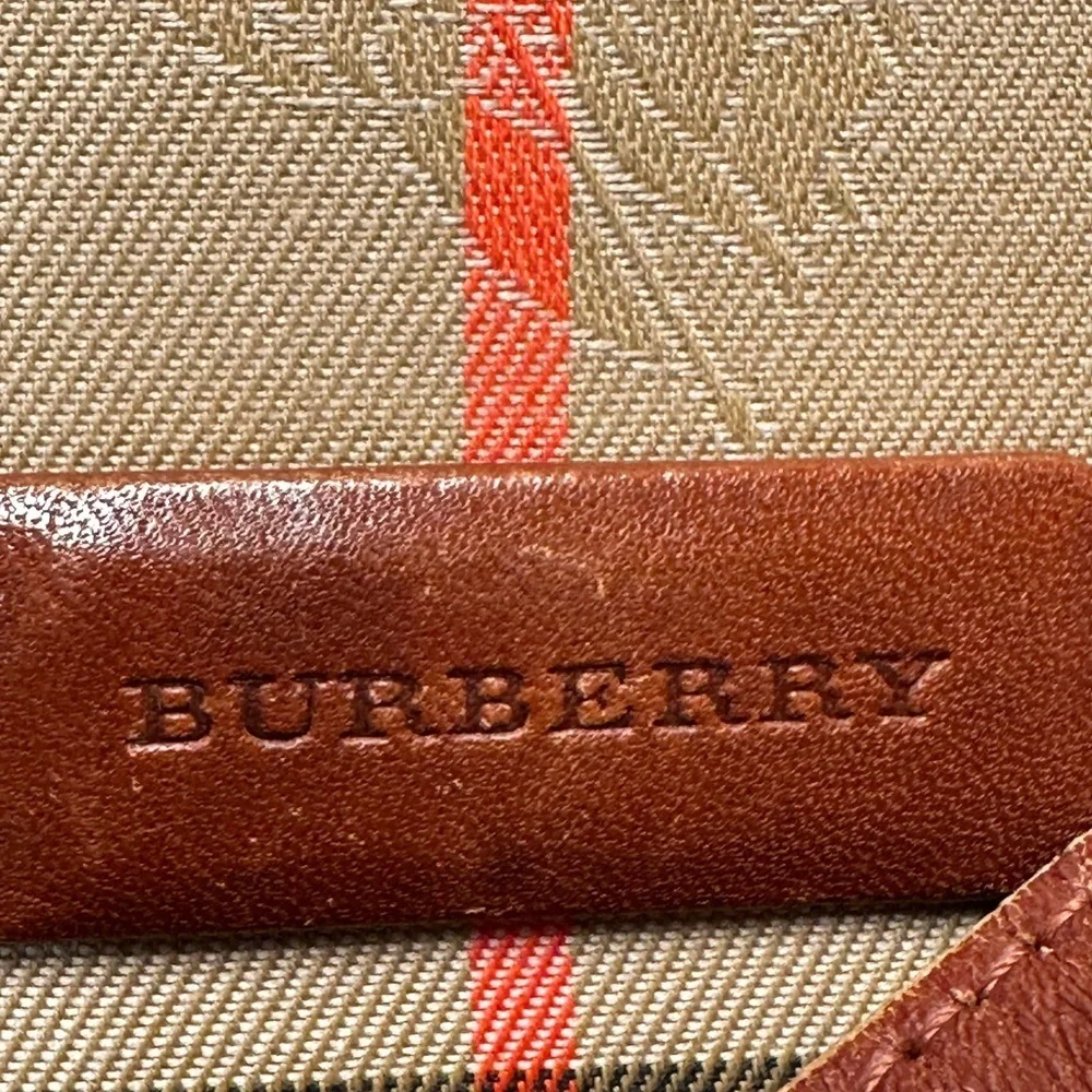 Burberry Nova Check Canvas & Leather Messenger Shoulder Bag